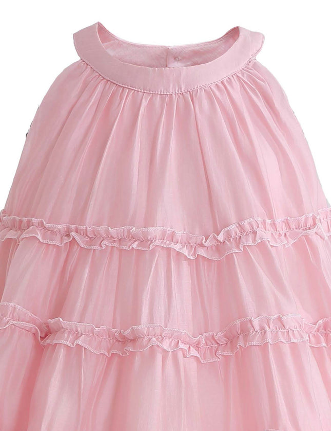 kids atelier mimi tutu Pink Seralyn Tiered Ruffle Dress