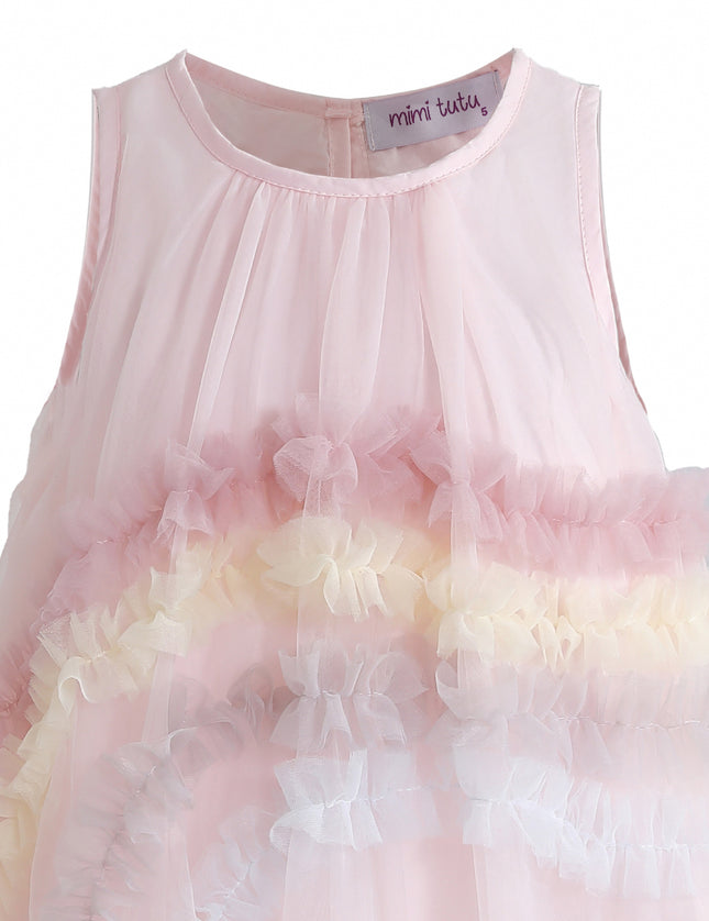 kids atelier mimi tutu Pink Cressida Pastel Ruffle Dress