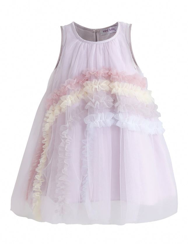 kids atelier mimi tutu Purple Cressida Pastel Ruffle Dress