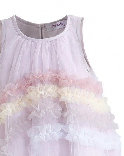 kids atelier mimi tutu Purple Cressida Pastel Ruffle Dress