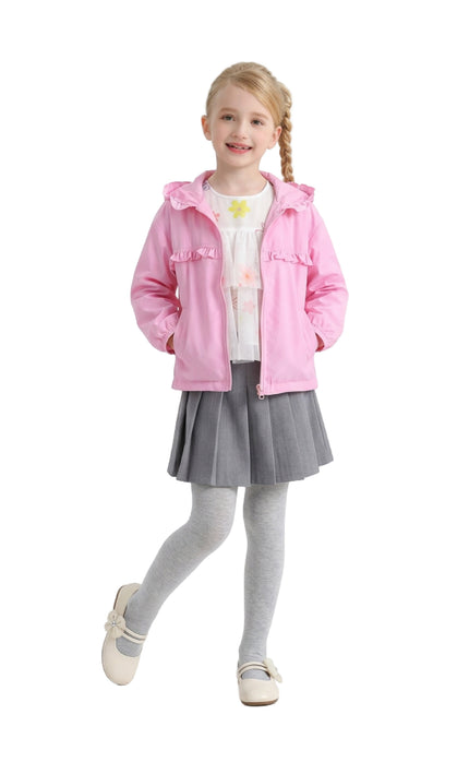 kids atelier mimi tutu Pink Light Jacket with Ruffle Hood