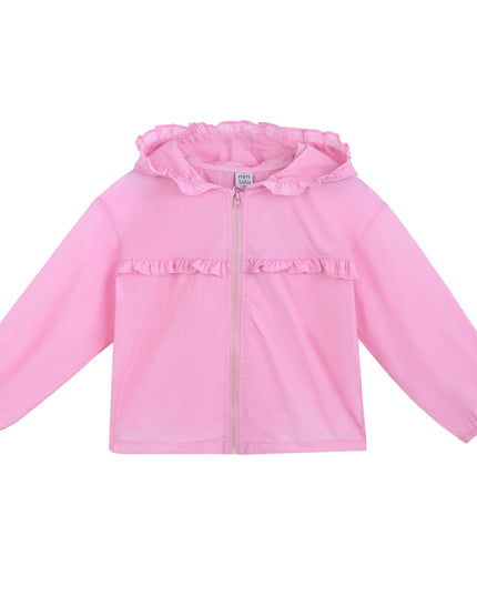 kids atelier mimi tutu Pink Light Jacket with Ruffle Hood