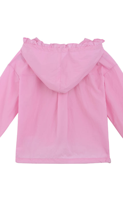 kids atelier mimi tutu Pink Light Jacket with Ruffle Hood