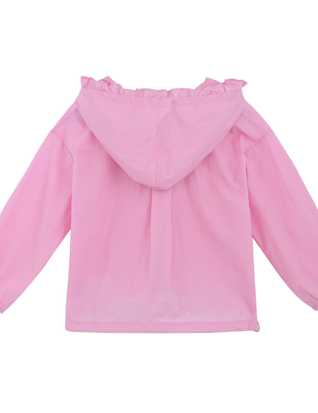 kids atelier mimi tutu Pink Light Jacket with Ruffle Hood