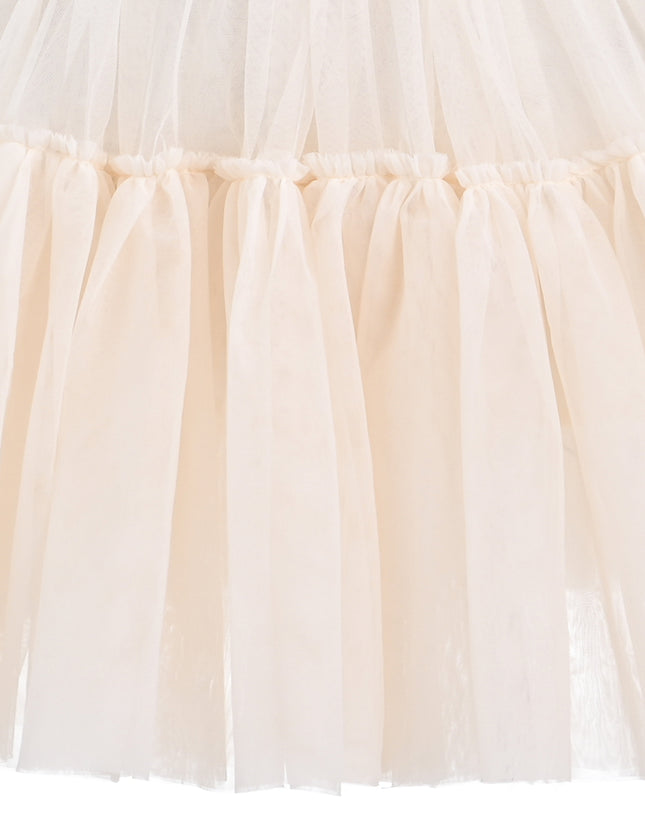 kids atelier mimi tutu Beige Layered Tulle Skirt