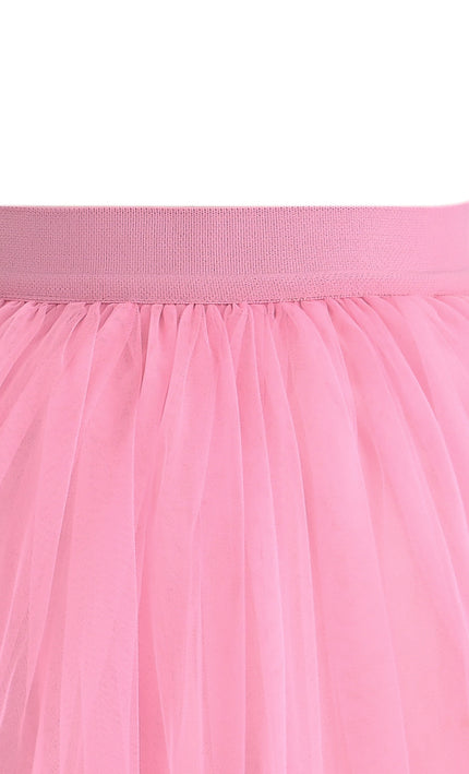 kids atelier mimi tutu Pink Layered Tulle Skirt