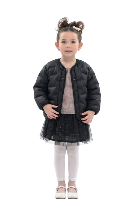 kids atelier mimi tutu Black Quilted Jacket