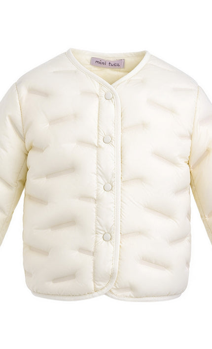 kids atelier mimi tutu White Quilted Jacket