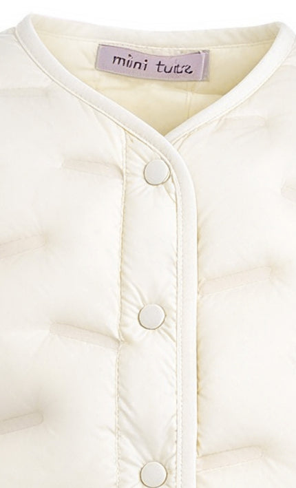 kids atelier mimi tutu White Quilted Jacket