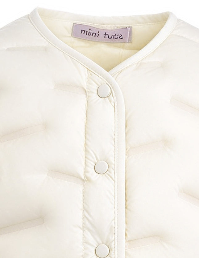 kids atelier mimi tutu White Quilted Jacket