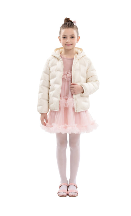 kids atelier mimi tutu White Puffer Jacket