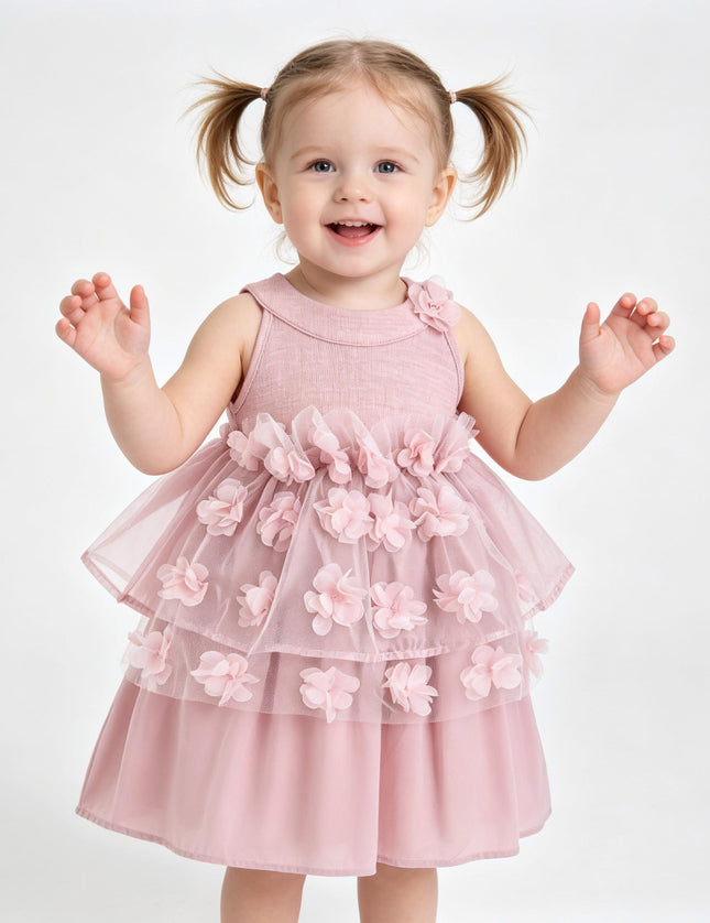 kids atelier mimi tutu Pink Veda Petal Princess Tulle Dress