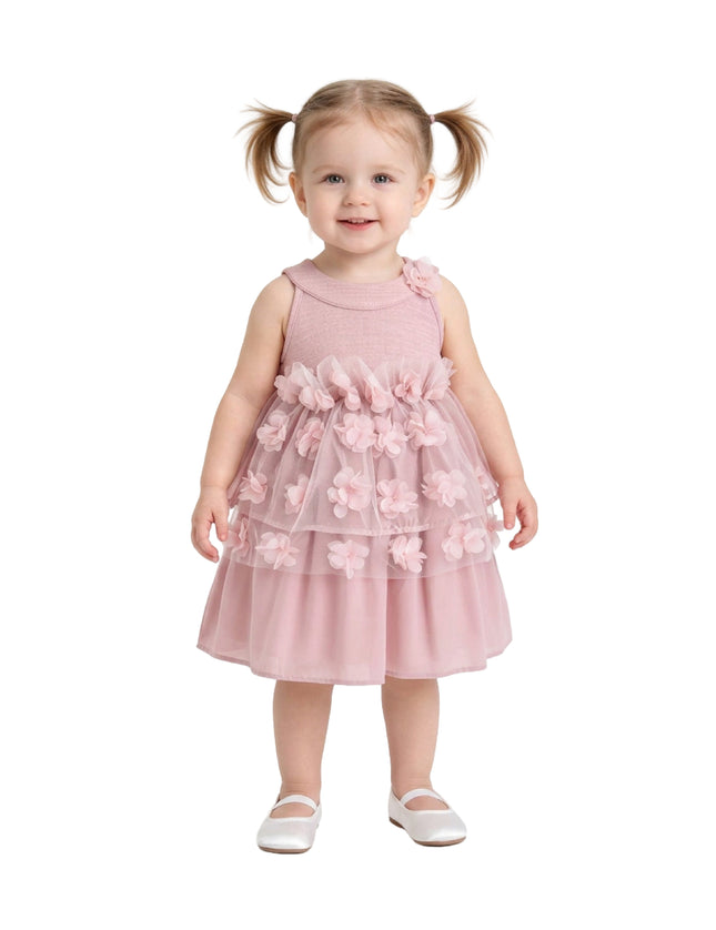 Pink Veda Petal Princess Tulle Dress