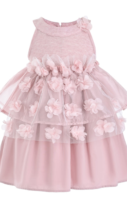 kids atelier mimi tutu Pink Veda Petal Princess Tulle Dress
