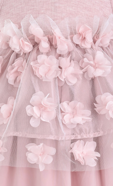 kids atelier mimi tutu Pink Veda Petal Princess Tulle Dress