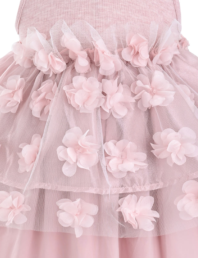 kids atelier mimi tutu Pink Veda Petal Princess Tulle Dress