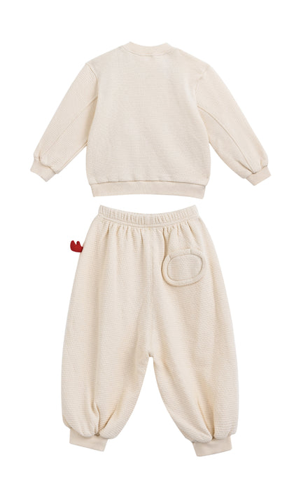 kids atelier mimi tutu Cream Textured Knit Set