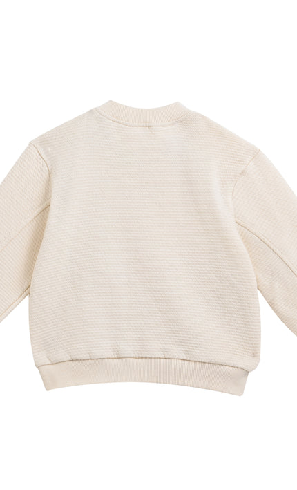 kids atelier mimi tutu Cream Textured Knit Set