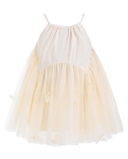 kids atelier mimi tutu Beige Mirelle Petal Flared Tulle Dress