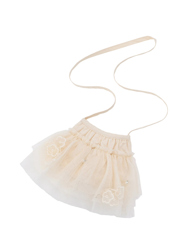 kids atelier mimi tutu Beige Mirelle Petal Flared Tulle Dress