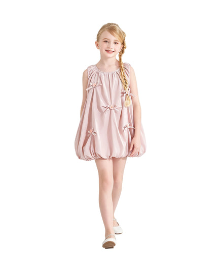 kids atelier mimi tutu Pink Verona Bow Rosette Balloon Dress