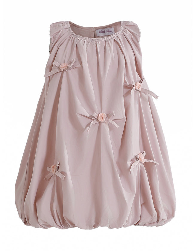 kids atelier mimi tutu Pink Verona Bow Rosette Balloon Dress