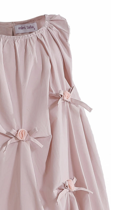 kids atelier mimi tutu Pink Verona Bow Rosette Balloon Dress