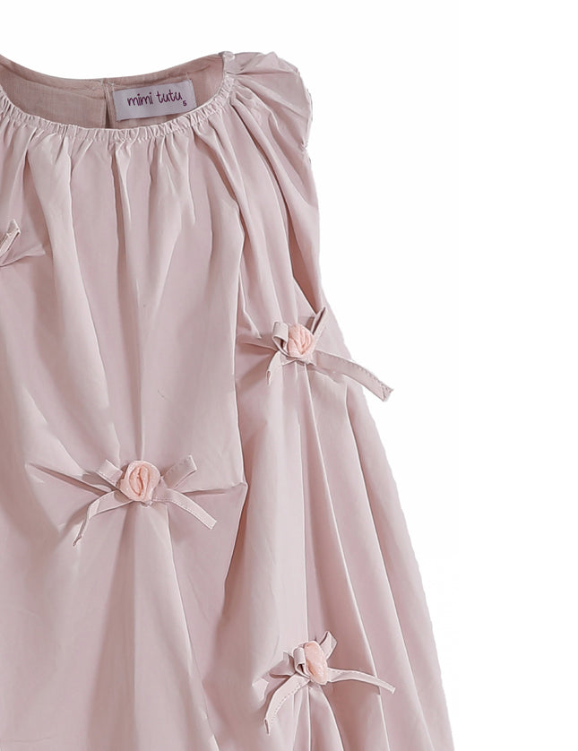 kids atelier mimi tutu Pink Verona Bow Rosette Balloon Dress