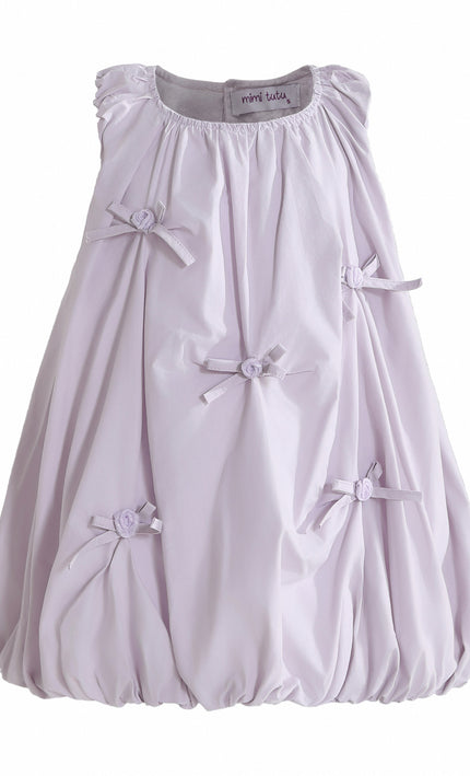 kids atelier mimi tutu Purple Verona Bow Rosette Balloon Dress