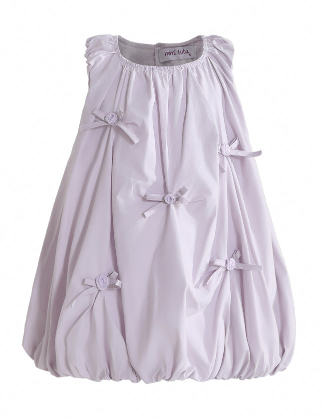 kids atelier mimi tutu Purple Verona Bow Rosette Balloon Dress