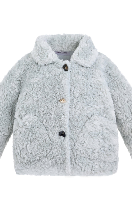 kids atelier mimi tutu Light Blue Teddy Coat