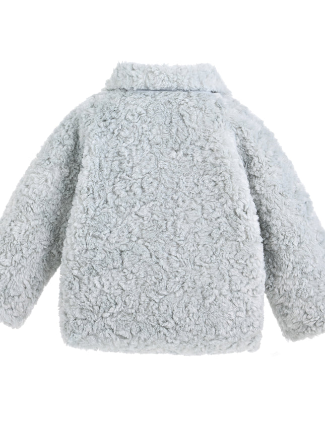 kids atelier mimi tutu Light Blue Teddy Coat