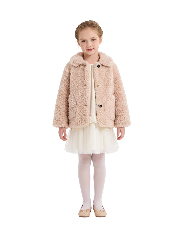kids atelier mimi tutu Pink Teddy Coat