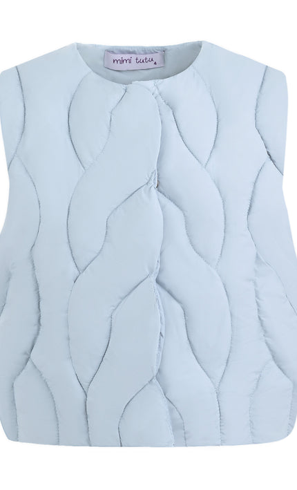 kids atelier mimi tutu Blue Quilted Vest