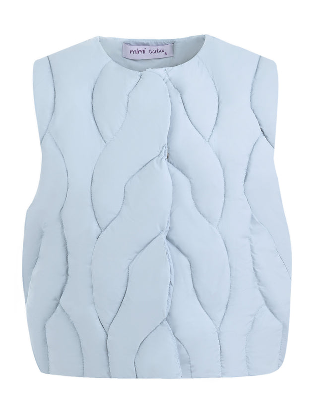 kids atelier mimi tutu Blue Quilted Vest