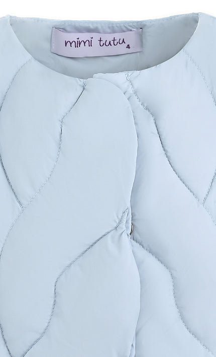 kids atelier mimi tutu Blue Quilted Vest