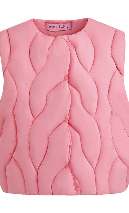 kids atelier mimi tutu Pink Quilted Vest