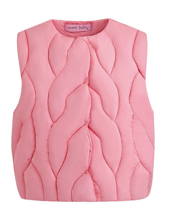 kids atelier mimi tutu Pink Quilted Vest