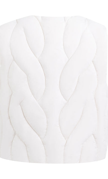 kids atelier mimi tutu White Quilted Vest
