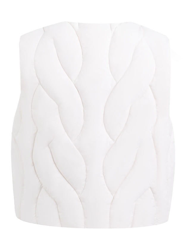 kids atelier mimi tutu White Quilted Vest