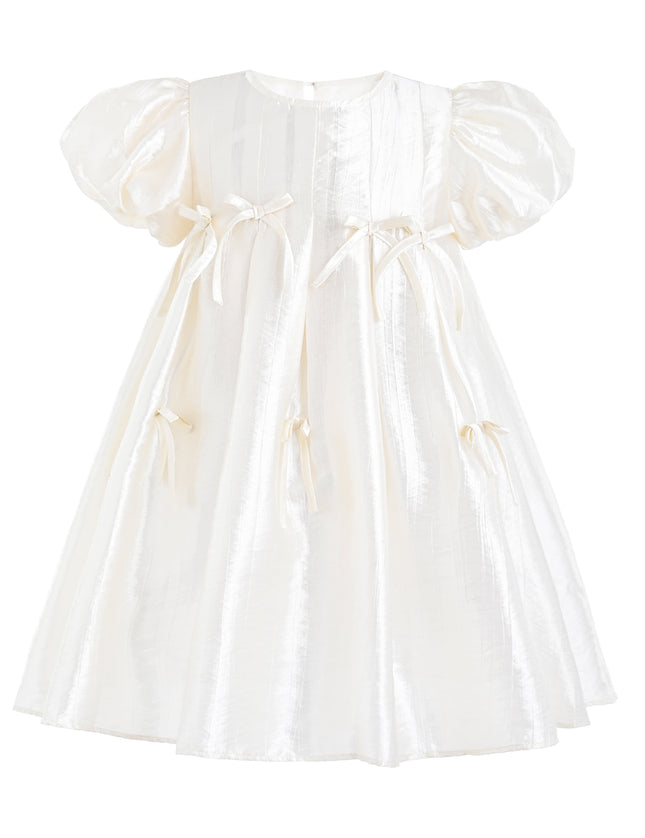 kids atelier mimi tutu Beige Sena Petal Bow Dress