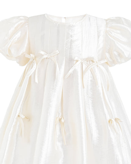 kids atelier mimi tutu Beige Sena Petal Bow Dress