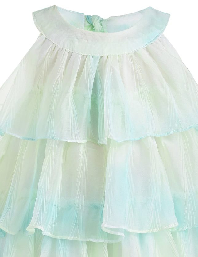 Yellow Elisia Tiered Tulle Dress