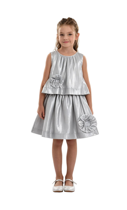 kids atelier mimi tutu Silver Nerissa Bloom Skirt Set