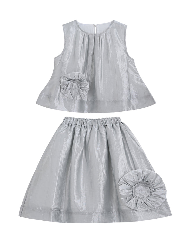 kids atelier mimi tutu Silver Nerissa Bloom Skirt Set