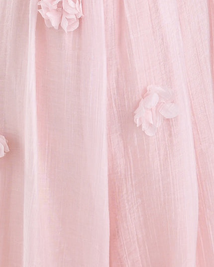 kids atelier mimi tutu Pink Romper & White Top Set