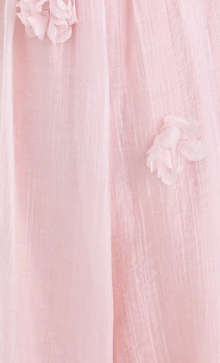 kids atelier mimi tutu Pink Romper & White Top Set