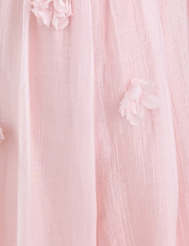 kids atelier mimi tutu Pink Romper & White Top Set