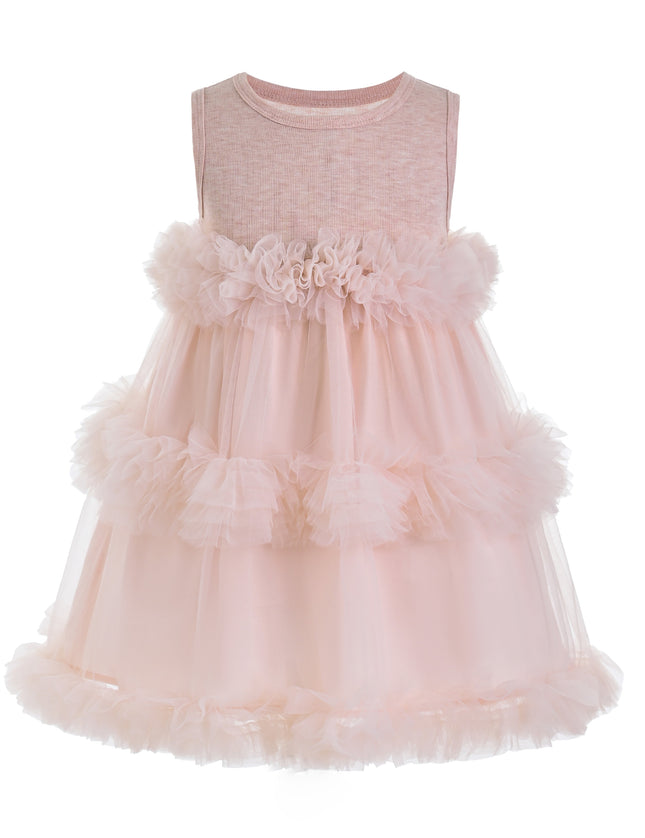 kids atelier mimi tutu Pink Norelia Ruffle Tulle Dress