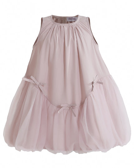kids atelier mimi tutu Pink Marielle Layered Bow Tulle Dress